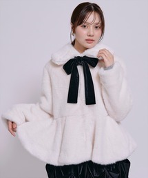 WILLSELECTION（ウィルセレクション）の「ペプラムエコファーショートコート（その他アウター）」