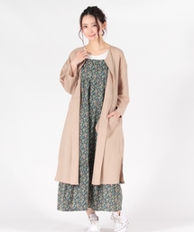 cepo | ノーカラースリットコート(ノーカラージャケット)