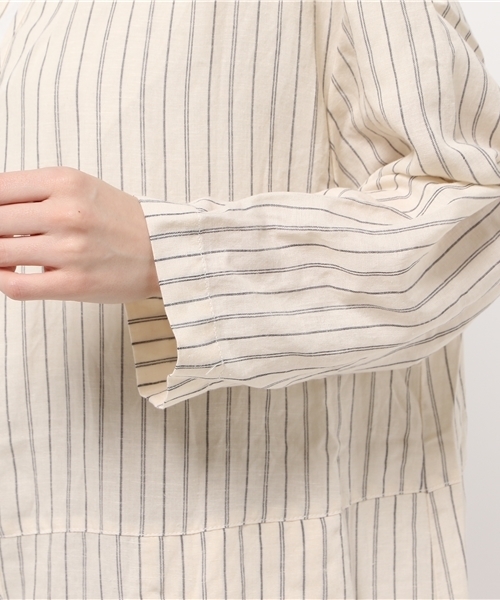 cepo（セポ）の「ノーカラースリットコート（ノーカラージャケット・レディース・ネイビー/ベージュ/アイボリー・MEDIUM）」の8枚目の写真