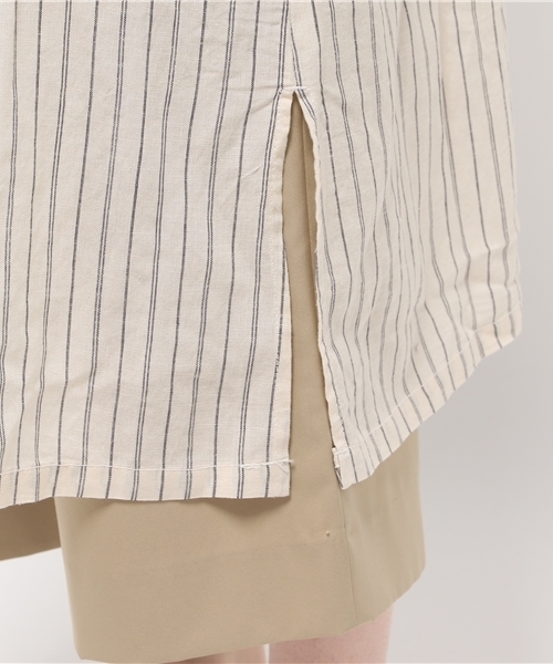 cepo（セポ）の「ノーカラースリットコート（ノーカラージャケット・レディース・ネイビー/ベージュ/アイボリー・MEDIUM）」の10枚目の写真