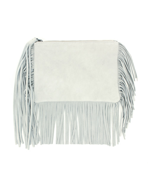 HELIOPOLE(エリオポール)の「【GINGER 6月号掲載】SANDIE PRAUX フリンジクラッチバッグ(クラッチバッグ・レディース・グリーン/ゴールド/グレー・FREE)」の12枚目の写真