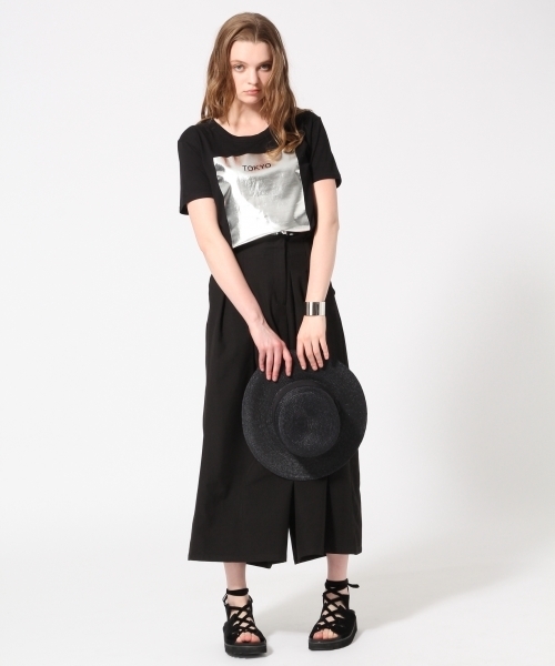HARE(ハレ)の「スクエアハクプリントTEE(HARE)(Tシャツ/カットソー・レディース・ブラック/ホワイト・FREE)」の3枚目の写真