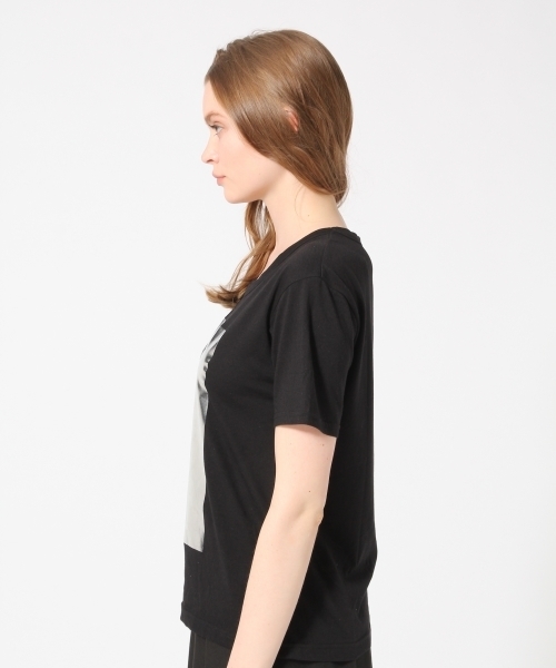 HARE(ハレ)の「スクエアハクプリントTEE(HARE)(Tシャツ/カットソー・レディース・ブラック/ホワイト・FREE)」の5枚目の写真