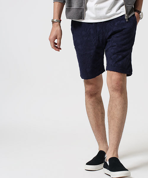 NANO universe（ナノユニバース）の「トロピカルパイルジャガードショーツ（その他パンツ・メンズ・グレー/カーキ/ネイビー・SMALL/LARGE/MEDIUM/X-LARGE）」の3枚目の写真