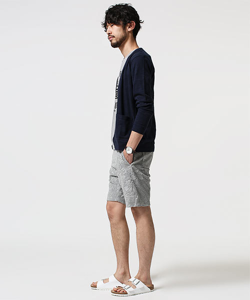 NANO universe（ナノユニバース）の「トロピカルパイルジャガードショーツ（その他パンツ・メンズ・グレー/カーキ/ネイビー・SMALL/LARGE/MEDIUM/X-LARGE）」の4枚目の写真