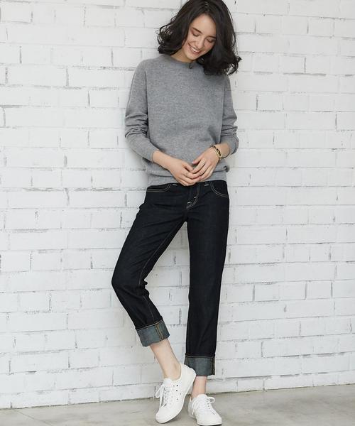 Lee（リー）の「[別注]CB LEE（リー）×GLR SLIM ストレート パンツ◆（デニムパンツ・レディース・コバルトブルー/ネイビー・X-SMALL/MEDIUM/SMALL）」の4枚目の写真