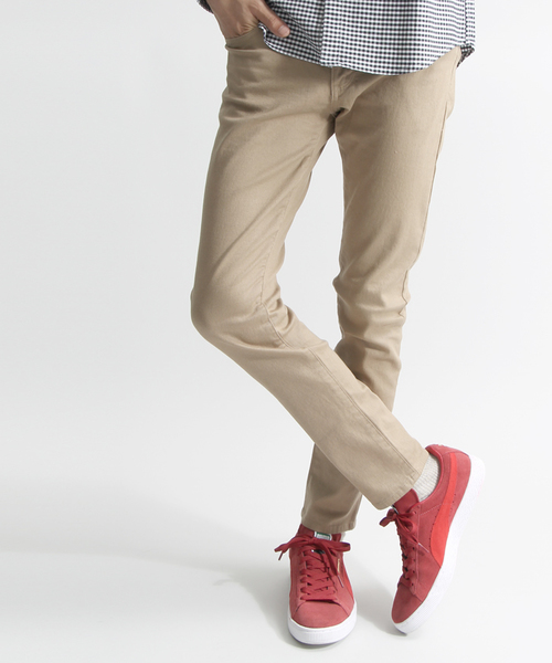 WEGO(ウィゴー)の「WEGO/ストレッチツイルスキニーパンツ(その他パンツ・メンズ・ベージュ/ネイビー/カーキ/ブラック/レッド/その他1/ブルー/ワイン・MEDIUM/LARGE/SMALL)」の3枚目の写真