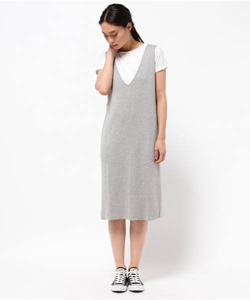 Green Parks グリーンパークス の Vネックニットノースリーブワンピース ワンピース Wear