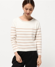 PROPORTION BODY DRESSING | パールボーダーニット(ニット/セーター)