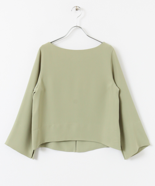 URBAN RESEARCH（アーバンリサーチ）の「 UR ワイドスリーブスリットブラウス（シャツ/ブラウス・レディース・ブルー系その他/ライトカーキ/オフホワイト・FREE）」の15枚目の写真