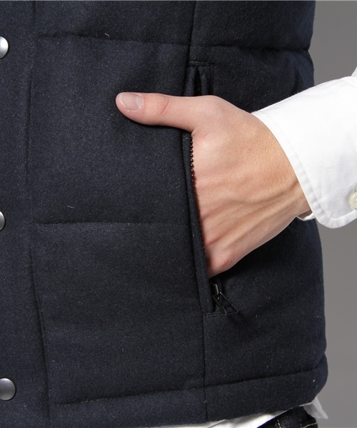 MEN'S BIGI（メンズビギ）の「ダウンベスト（ダウンベスト・メンズ・グレー/ネイビー/キャメル・SMALL/MEDIUM/LARGE/LL）」の9枚目の写真