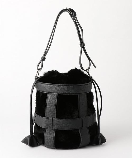 green label relaxing（グリーンレーベルリラクシング）の「KF BAG IN BAG ファーコンビバッグ ◆（ショルダーバッグ・レディース・ブラック/ブラウン・FREE）」の22枚目の写真