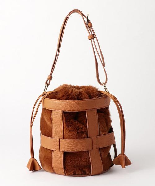 green label relaxing（グリーンレーベルリラクシング）の「KF BAG IN BAG ファーコンビバッグ ◆（ショルダーバッグ・レディース・ブラック/ブラウン・FREE）」の15枚目の写真