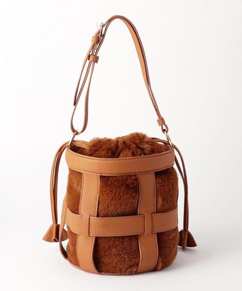 green label relaxing（グリーンレーベルリラクシング）の「KF BAG IN BAG ファーコンビバッグ ◆（ショルダーバッグ・レディース・ブラック/ブラウン・FREE）」の17枚目の写真