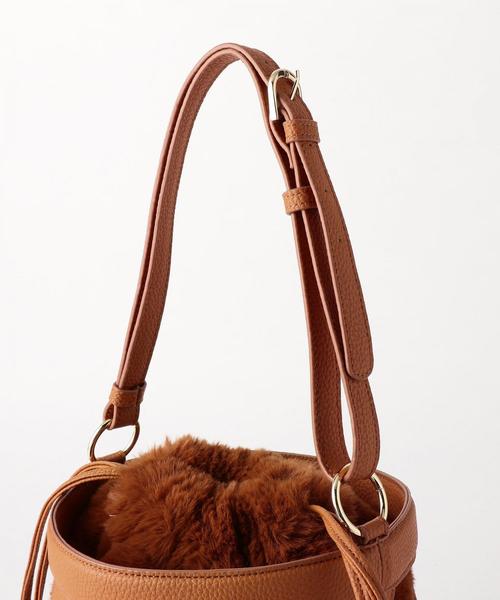 green label relaxing（グリーンレーベルリラクシング）の「KF BAG IN BAG ファーコンビバッグ ◆（ショルダーバッグ・レディース・ブラック/ブラウン・FREE）」の18枚目の写真