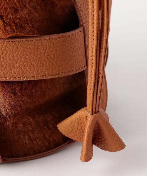 green label relaxing（グリーンレーベルリラクシング）の「KF BAG IN BAG ファーコンビバッグ ◆（ショルダーバッグ・レディース・ブラック/ブラウン・FREE）」の19枚目の写真