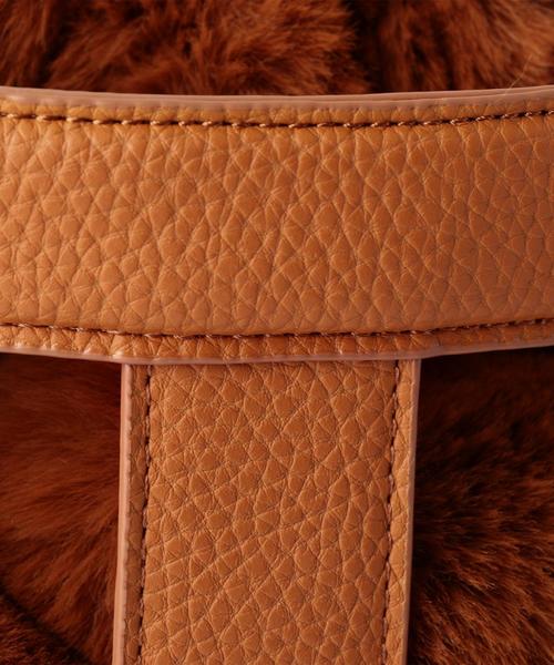 green label relaxing（グリーンレーベルリラクシング）の「KF BAG IN BAG ファーコンビバッグ ◆（ショルダーバッグ・レディース・ブラック/ブラウン・FREE）」の20枚目の写真