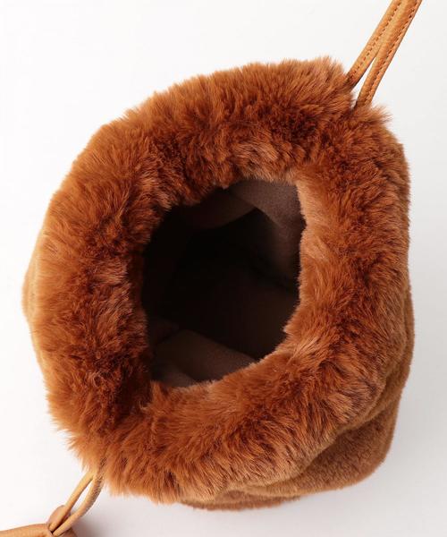 green label relaxing（グリーンレーベルリラクシング）の「KF BAG IN BAG ファーコンビバッグ ◆（ショルダーバッグ・レディース・ブラック/ブラウン・FREE）」の10枚目の写真