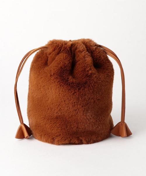 green label relaxing（グリーンレーベルリラクシング）の「KF BAG IN BAG ファーコンビバッグ ◆（ショルダーバッグ・レディース・ブラック/ブラウン・FREE）」の12枚目の写真