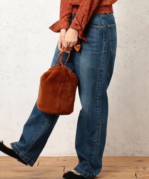 green label relaxing（グリーンレーベルリラクシング）の「KF BAG IN BAG ファーコンビバッグ ◆（ショルダーバッグ・レディース・ブラック/ブラウン・FREE）」の3枚目の写真