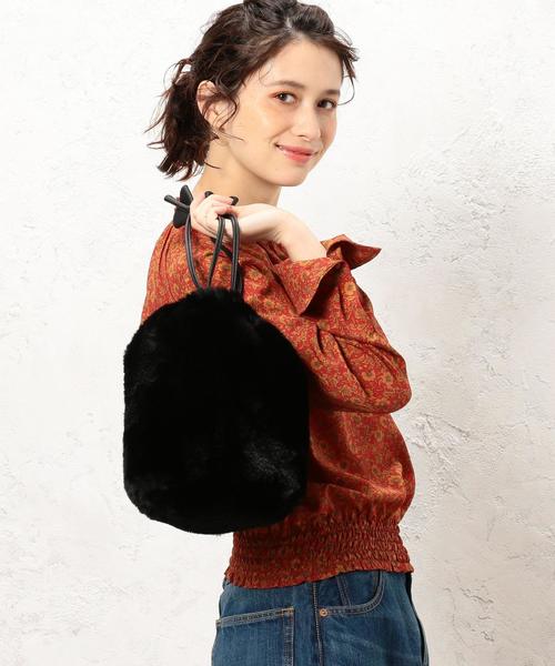 green label relaxing（グリーンレーベルリラクシング）の「KF BAG IN BAG ファーコンビバッグ ◆（ショルダーバッグ・レディース・ブラック/ブラウン・FREE）」の7枚目の写真