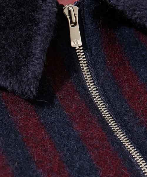 AMERICAN RAG CIE（アメリカンラグシー）の「RICCERI ウール ストライプブルゾン（ブルゾン・メンズ・バーガンディー・1/2）」の4枚目の写真