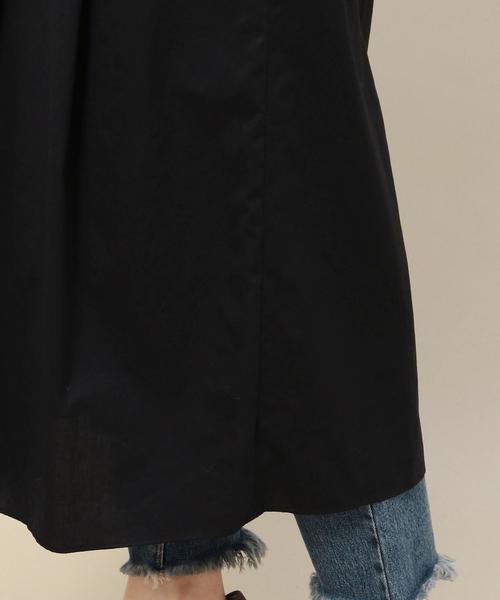 BEAUTY&YOUTH UNITED ARROWS(ビューティーアンドユースユナイテッドアローズ)の「BY コットンギャザーVネックドルマンスリーブワンピース ◆(ワンピース・レディース・ベージュ/オレンジ系その他/ネイビー・FREE)」の12枚目の写真