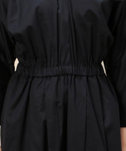 BEAUTY&YOUTH UNITED ARROWS(ビューティーアンドユースユナイテッドアローズ)の「BY コットンギャザーVネックドルマンスリーブワンピース ◆(ワンピース・レディース・ベージュ/オレンジ系その他/ネイビー・FREE)」の15枚目の写真