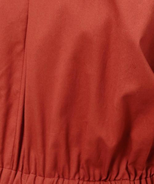 BEAUTY&YOUTH UNITED ARROWS(ビューティーアンドユースユナイテッドアローズ)の「BY コットンギャザーVネックドルマンスリーブワンピース ◆(ワンピース・レディース・ベージュ/オレンジ系その他/ネイビー・FREE)」の8枚目の写真