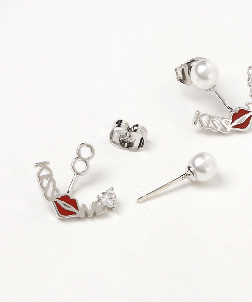 Fone（エフワン）の「Fone KISSME ピアス（ピアス（両耳用）・レディース・シルバー/ゴールド・ONE SIZE）」の3枚目の写真