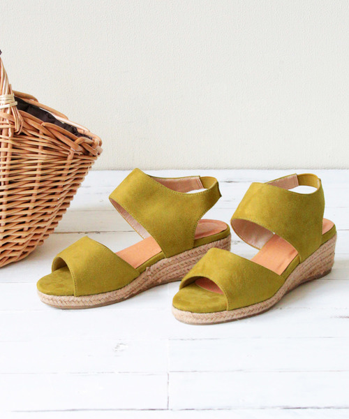 menue(メヌエ)の「5cmヒール ゴムストラップ ウェッジソール サンダル(サンダル・レディース・スモークピンク/ライトグレー/ガンメタ/キャメル/ブルー系その他/グレイッシュベージュ/ブラウン系その他/ホワイト/ブラック/ベージュ系その他/オリーブ/チェック/ブラウン/レオパード/パイソン/シルバー系その他/グレー×サックスブルー/ライトベージュ/シルバー・LL/XXS/M/S/SS/3L/L)」の10枚目の写真