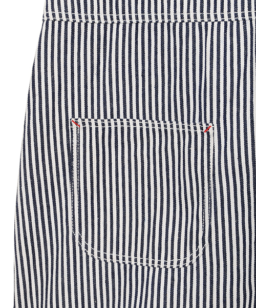 Candy Stripper（キャンディストリッパー）の「OVERPLAY HICKORY JUMPER スカート（ジャンパースカート・レディース・ライトインディゴブルー/インディゴブルー・1/2）」の6枚目の写真