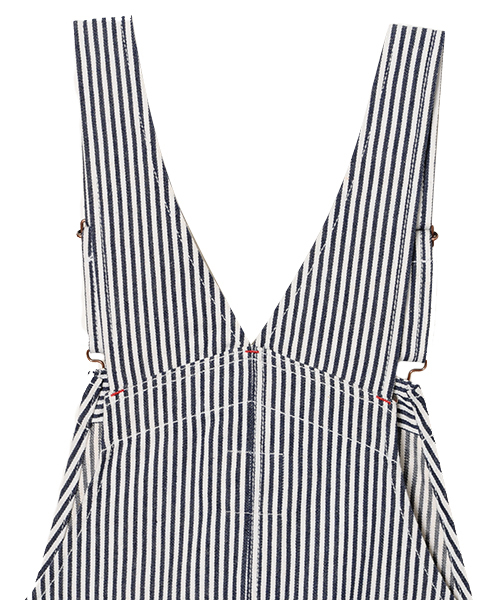 Candy Stripper（キャンディストリッパー）の「OVERPLAY HICKORY JUMPER スカート（ジャンパースカート・レディース・ライトインディゴブルー/インディゴブルー・1/2）」の7枚目の写真