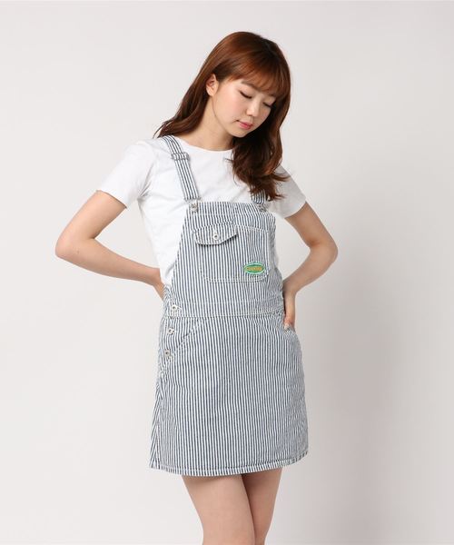 Candy Stripper（キャンディストリッパー）の「OVERPLAY HICKORY JUMPER スカート（ジャンパースカート・レディース・ライトインディゴブルー/インディゴブルー・1/2）」の15枚目の写真