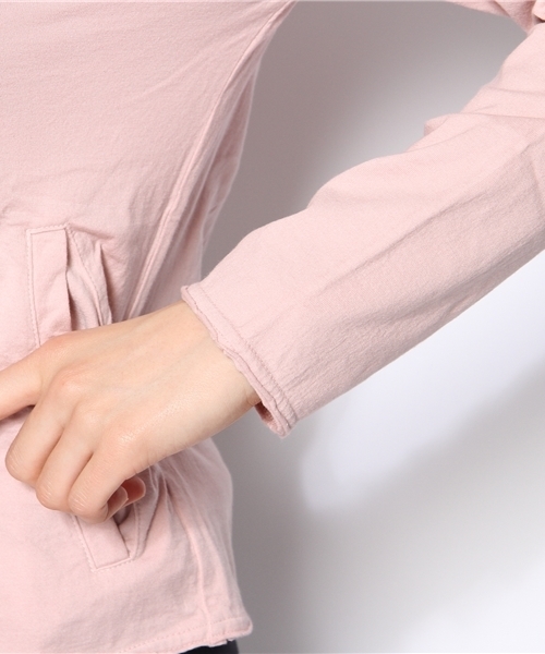 SHIPS for women（シップスフォーウィメン）の「ジャージーノーカラーライダースブルゾン（ブルゾン・レディース・チャコールグレー/ピンク系その他/オリーブ・ONE SIZE）」の9枚目の写真