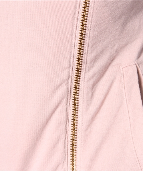 SHIPS for women（シップスフォーウィメン）の「ジャージーノーカラーライダースブルゾン（ブルゾン・レディース・チャコールグレー/ピンク系その他/オリーブ・ONE SIZE）」の13枚目の写真