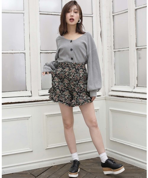 one after another NICE CLAUP(ワンアフターアナザーナイスクラップ)の「サーマルVあきカーディガン(カーディガン/ボレロ・レディース・グレー/ピンク/アイボリー/ベージュ系その他・FREE)」の10枚目の写真