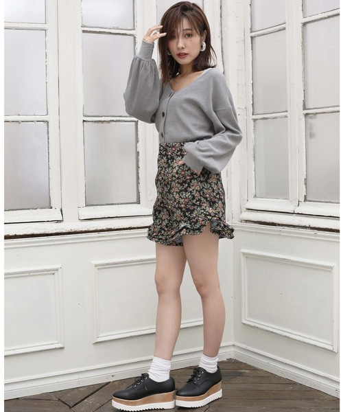 one after another NICE CLAUP(ワンアフターアナザーナイスクラップ)の「サーマルVあきカーディガン(カーディガン/ボレロ・レディース・グレー/ピンク/アイボリー/ベージュ系その他・FREE)」の11枚目の写真