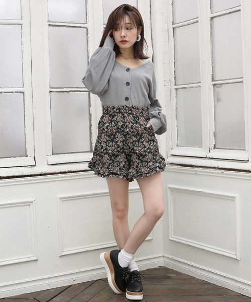 one after another NICE CLAUP(ワンアフターアナザーナイスクラップ)の「サーマルVあきカーディガン(カーディガン/ボレロ・レディース・グレー/ピンク/アイボリー/ベージュ系その他・FREE)」の12枚目の写真