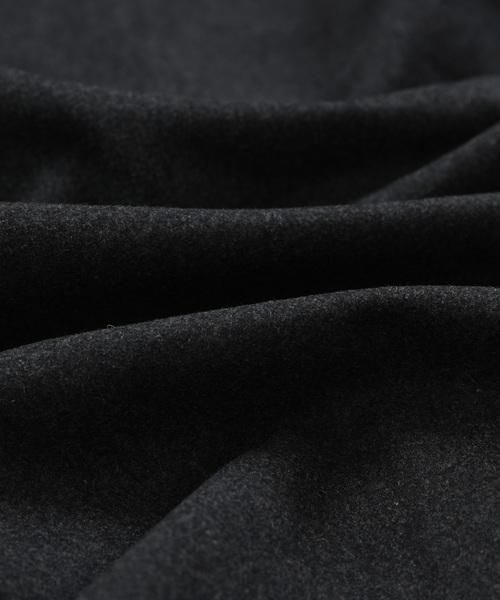 Audience（オーディエンス）の「ウールメルトン 比翼ステンカラー ロングコート（ステンカラーコート・メンズ・ブラック/ネイビー/キャメル/チャコール・M/L/XL）」の14枚目の写真