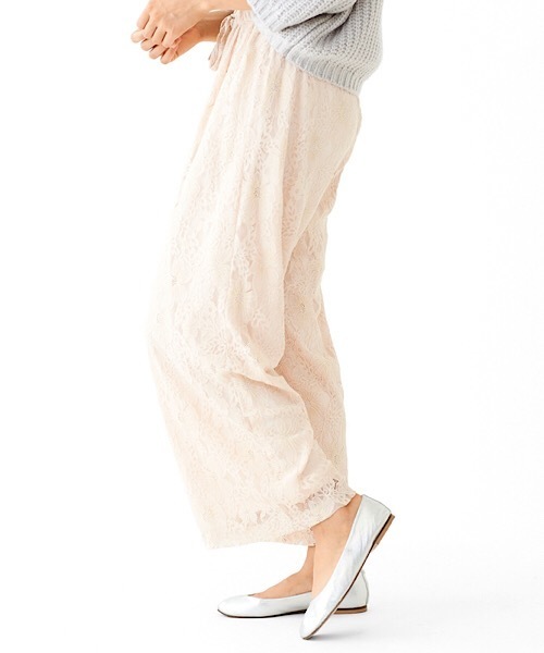 flower（フラワー）の「ブレスレースパンツ2（その他パンツ・レディース・ベージュ/ピンク・FREE）」の9枚目の写真