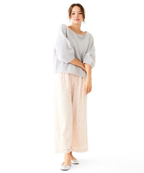 flower（フラワー）の「ブレスレースパンツ2（その他パンツ・レディース・ベージュ/ピンク・FREE）」の8枚目の写真