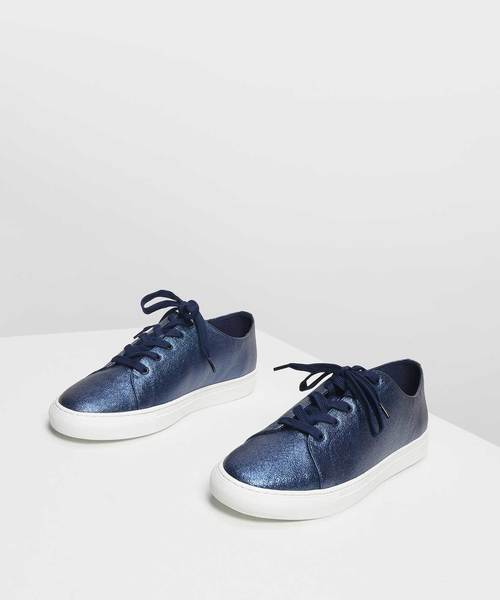 CHARLES & KEITH(チャールズ & キース)の「メタリックスニーカー / Metallic Sneakers(スニーカー・レディース・ライトグレー/パープル/ブルー・22.5cm/23cm/23.5cm/24.5cm/25cm/25.5cm)」の4枚目の写真