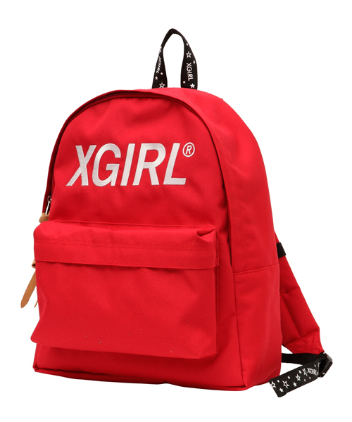 X-girl(エックスガール)の「LOGO BACKPACK(バックパック/リュック・レディース・ブラック/レッド/ブルー・ONE SIZE)」の3枚目の写真