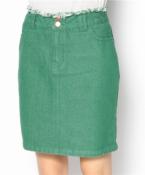 Kastane（カスタネ）の「ウエスト裁ち切りスカート（スカート・レディース・ブルー/グレー/グリーン/ブラック・X-SMALL/SMALL/LARGE/MEDIUM）」の5枚目の写真