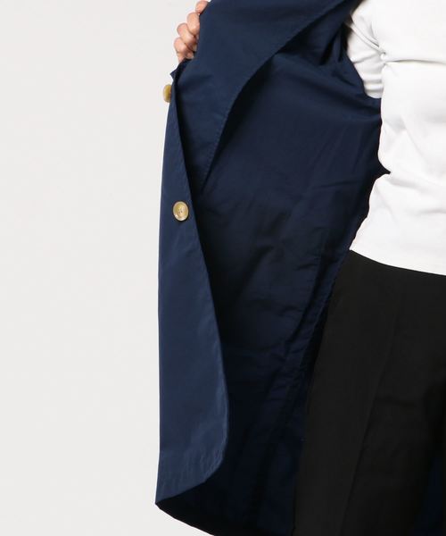 DANTON（ダントン）の「ダントン DANTON / ナイロンタフタステンカラーコート Nylon Taffta Staincollar Coat（ステンカラーコート・レディース・サンドベージュ/ネイビー/サックスブルー/ローズ・34/36）」の15枚目の写真