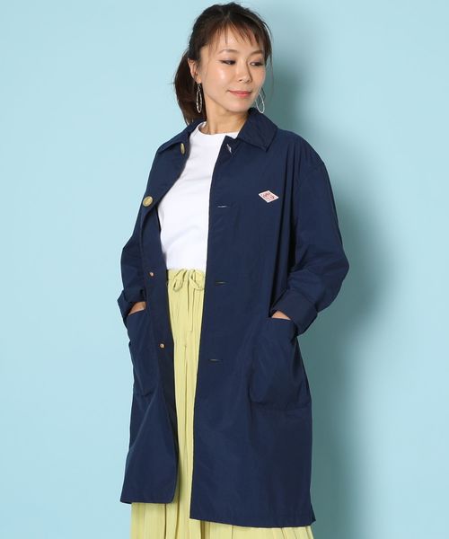 DANTON（ダントン）の「ダントン DANTON / ナイロンタフタステンカラーコート Nylon Taffta Staincollar Coat（ステンカラーコート・レディース・サンドベージュ/ネイビー/サックスブルー/ローズ・34/36）」の3枚目の写真