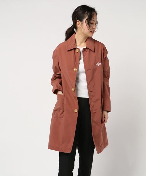 DANTON（ダントン）の「ダントン DANTON / ナイロンタフタステンカラーコート Nylon Taffta Staincollar Coat（ステンカラーコート・レディース・サンドベージュ/ネイビー/サックスブルー/ローズ・34/36）」の19枚目の写真