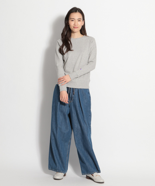 Champion（チャンピオン）の「【Champion(チャンピオン)】クルーネックスウェット（スウェット・レディース・ホワイト/ライトグレー/ブラック・MEDIUM/LARGE）」の6枚目の写真