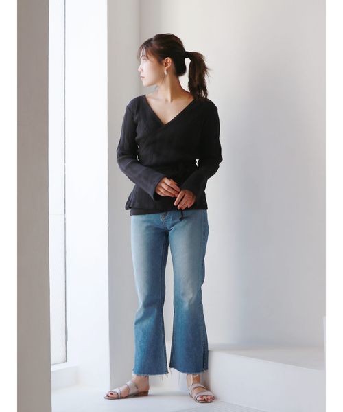 Ungrid(アングリッド)の「テレコカシュクールロングスリーブTee(Tシャツ/カットソー・レディース・ブラック/ベージュ/オフホワイト・FREE)」の12枚目の写真